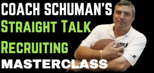 Man holding football, promoting Coach's Sports Team with a passionate display of strength.