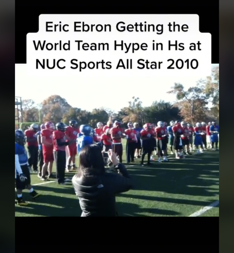 ric Ebron Getting the World Team Hype in Hs at NUC Sports All Star 2010 #ericebron #nfl #highschoolfootball #nucsports #coachschuman #fyp