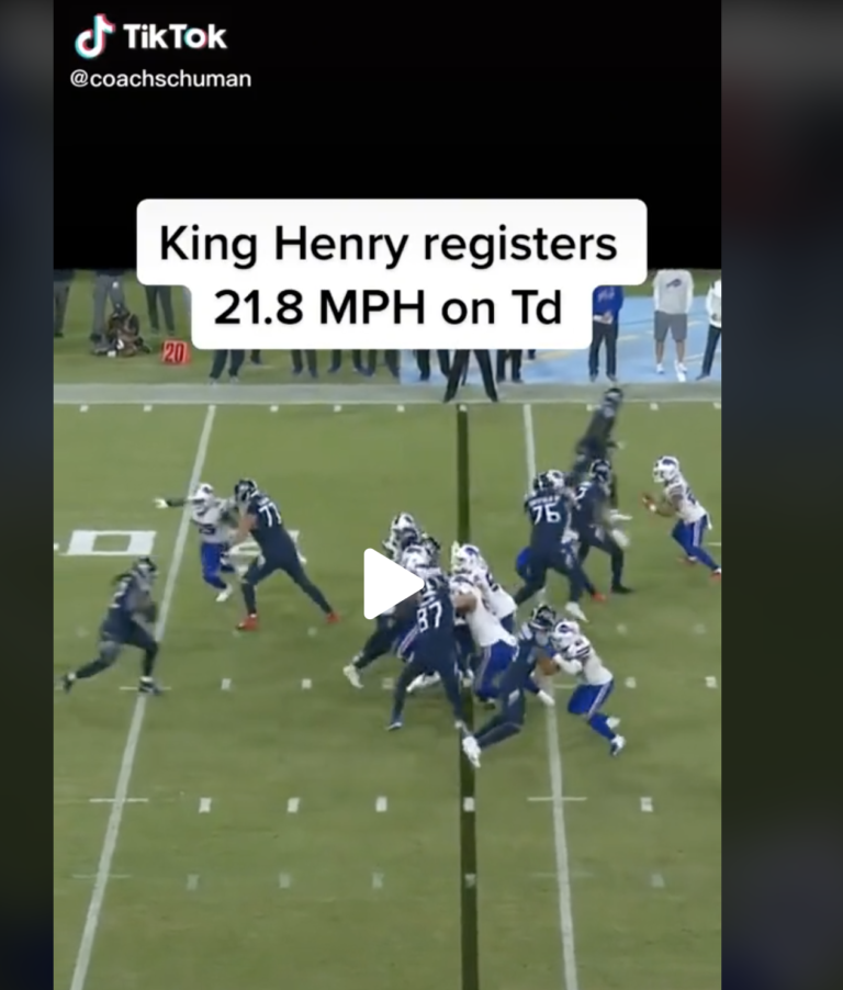 King Henry registers 21.8 MPH on Td #coachschuman #nucsports
