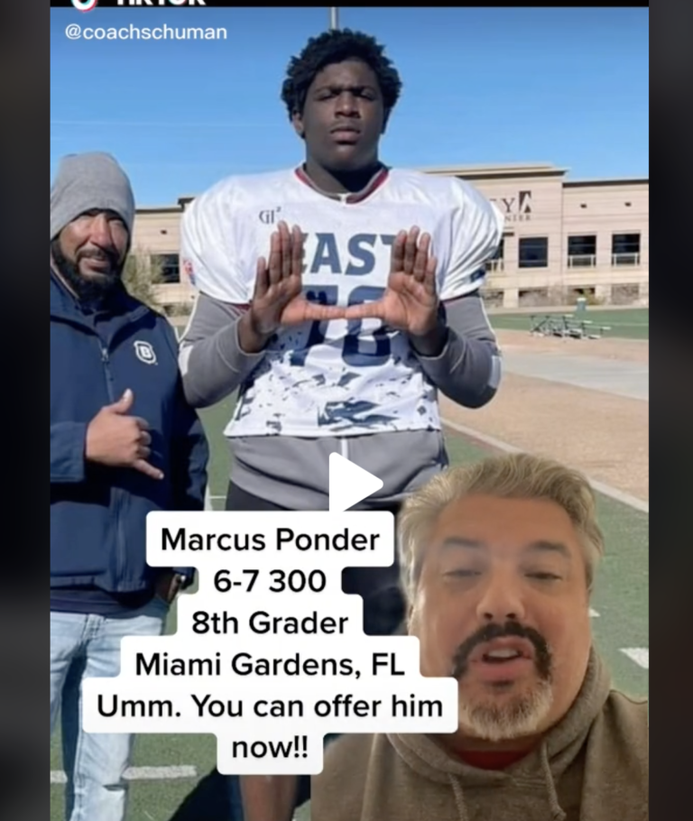 Marcus Ponder 6-7 300 8th Grader Miami Gardens, FL Umm. You can offer him now!!