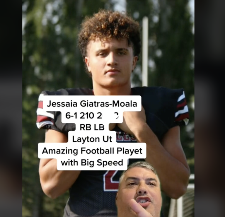 Jessaia Giatras-Moala 6-1 210 2023 RB LB Layton Ut Amazing Football Playet w Big Speed #coachschuman #prospect #nucsports #utah #recruit