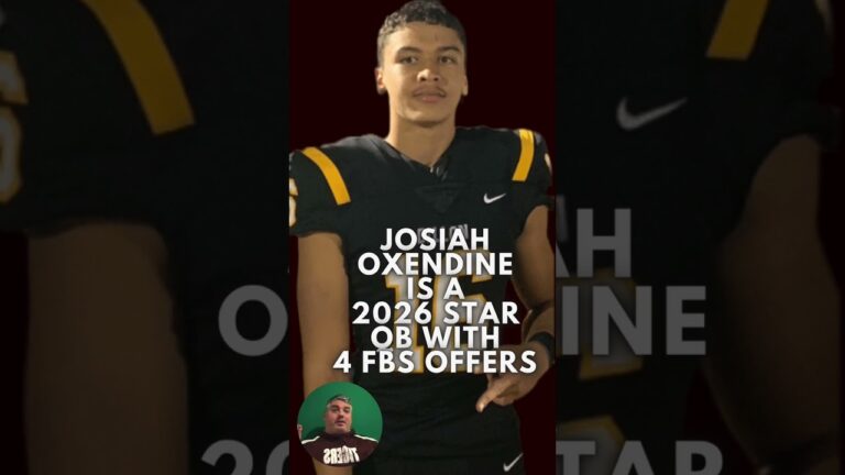 Josiah Oxensine 2026 StarQB with 4 FBS Offers