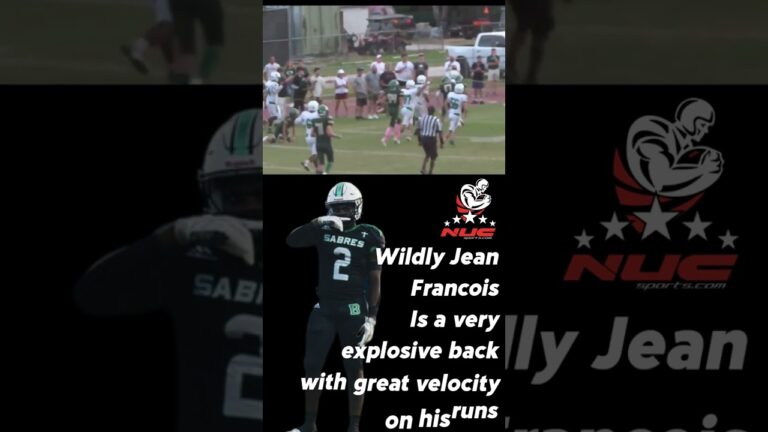 Widely Jean FrancoisIs a very explosive backwith great velocityon his runs