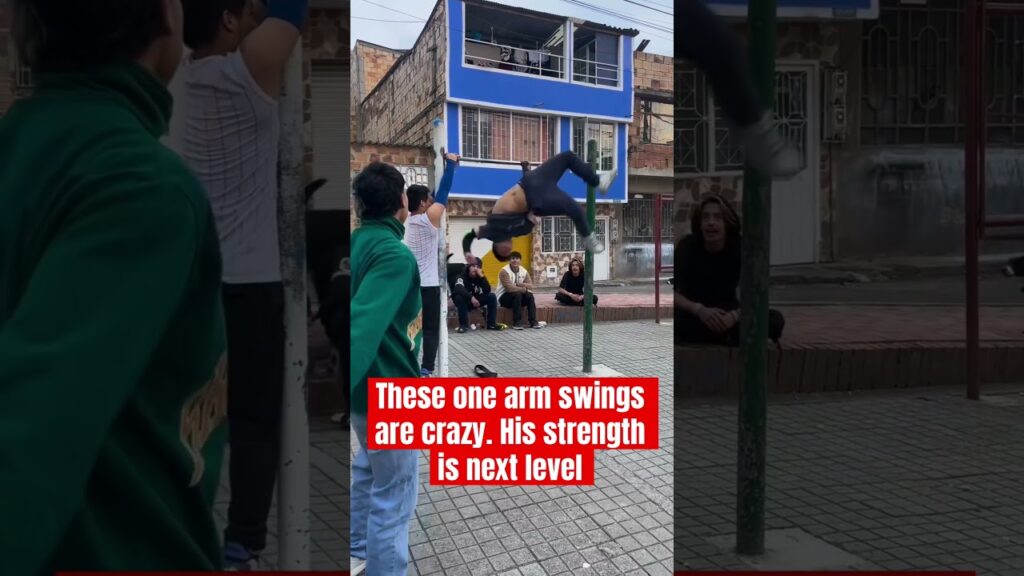 These one arm swings are crazy. Amazing strength