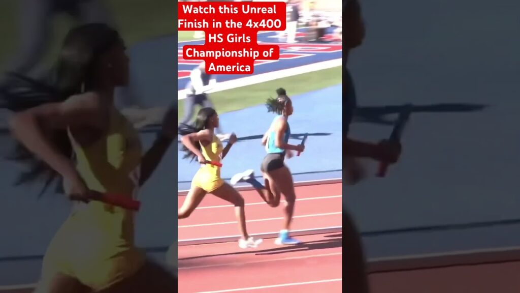 Watch this Unreal Finish in the 4x400 HS Girls Championship of America
