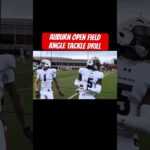 Auburn Open field angle tackle drill
