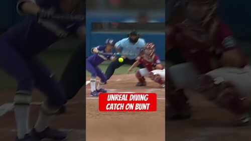Unreal diving catch on Bunt