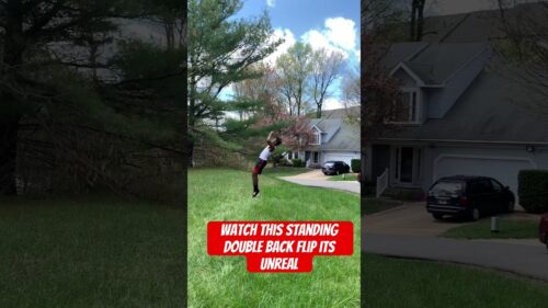 Watch this standing double back flip its unreal