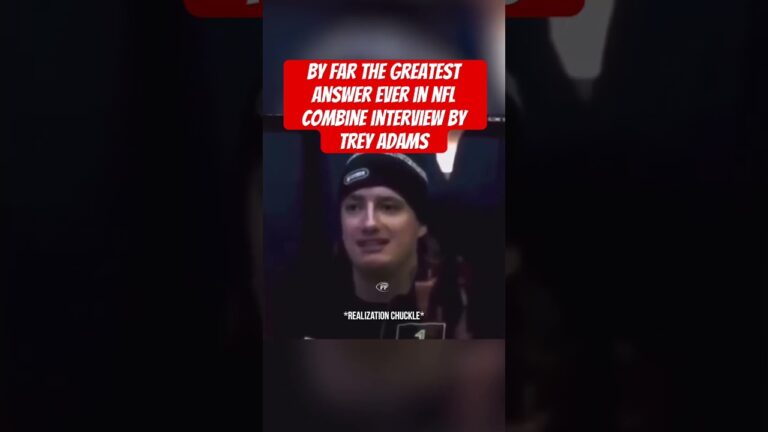 By far the greatest answer ever in nfl combine interview by trey adams