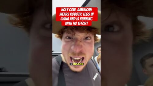 Holy cow. American wears robotic legs in china and is running with no effort