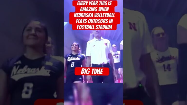 Every year this is amazing when nebraska volleyball plays outdoors in football stadium